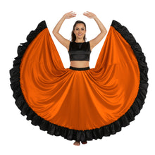 Satin 16 Yard Full Circle Skirt Black Frill | Pro Flow S-3XL S58