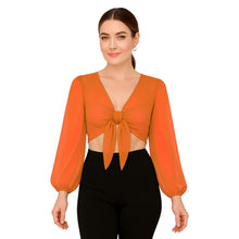 Chiffon Belly Dance Ruffle Top | Flowy Sleeve Choli S-5XL | 30 Colors C73