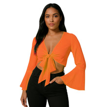 Chiffon Belly Dance Ruffle Top | Full Sleeve Self-Tie S-5XL C69