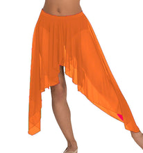 Belly Dance Side Asym Skirt | Sheer Flow | 30 Colors S-5XL C44