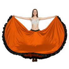 Satin 16 Yard Full Circle Skirt Black Frill | Pro Flow S-3XL S51