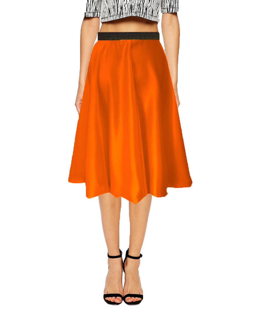 satin midi skirt S35 - Regular Size 2