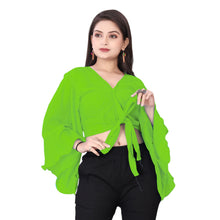 Elegant Chiffon Ruffle Crop Top | Belly Dance Practice & Performance Wear C10