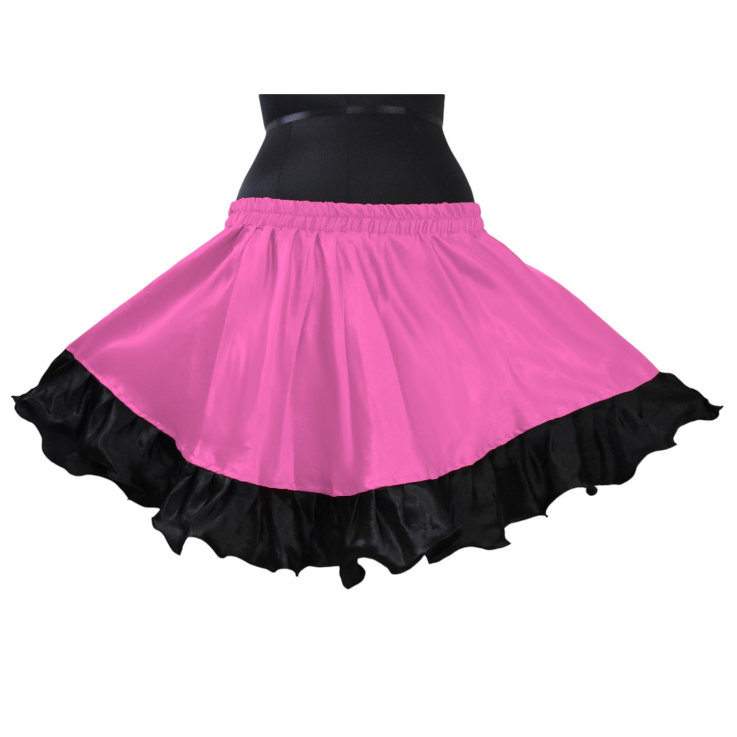 Satin Belly Dance   Short skirt with frill S41 - Regular Size 2