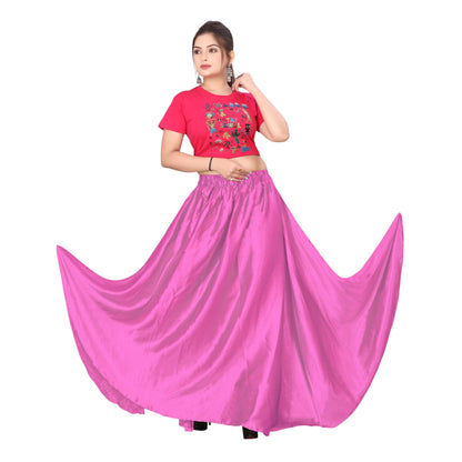 Satin Belly Dance Full Circle Skirt S8-Regular Size 2