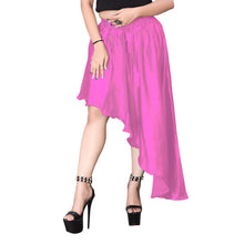 Satin Asymmetrical High low Skirt Skirt S6-Regular Size 2