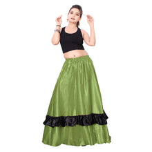 Belly Dance Satin Full Circle Skirt With Frill S33-Regular Size 3