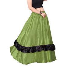 Belly Dance Satin Full Circle Skirt With Frill S33-Regular Size 3