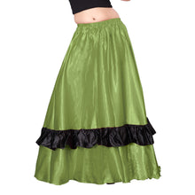 Belly Dance Satin Full Circle Skirt With Frill S33-Regular Size 3