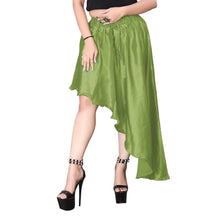 Satin Asymmetrical High low Skirt Skirt S6-Regular Size 2