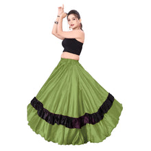 Belly Dance Satin Full Circle Skirt With Frill S33-Regular Size 3