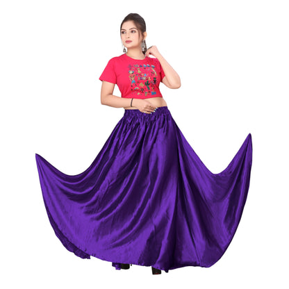 Satin Belly Dance Full Circle Skirt S8-Regular Size 2