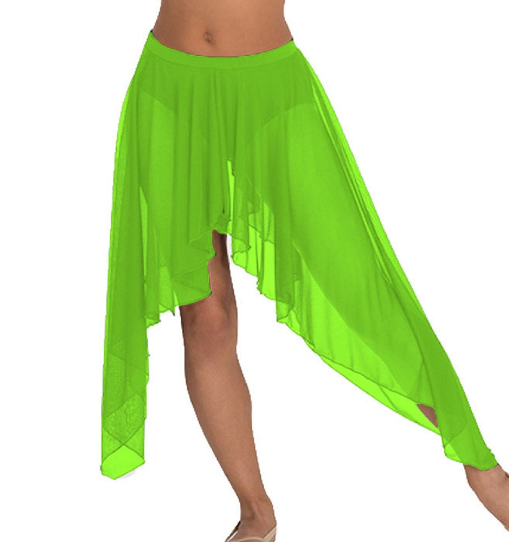 Belly Dance Side Assym sheer Skirt C44 - Regular Size 2