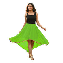 Chiffon High-Low Belly Dance Skirt | Designer Asym Flow S-5XL C66