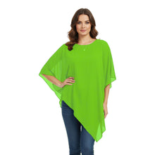 Chiffon Round Neck Fancy Top | Dressy Blouse S-5XL | 30 Colors C59