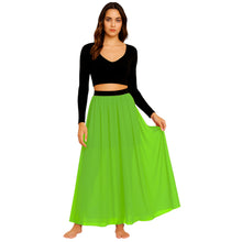 Chiffon Half Circle Belly Dance Skirt | S-5XL, 30 Colors | Flowy Maxi C32