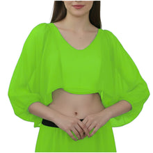 Crisp White Full Flair Ruffle Sleeve Belly Dance Top, essential stretch fit top.