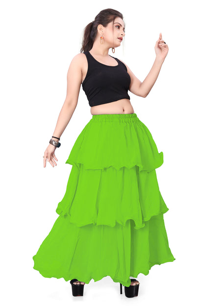 Chiffon 3 Layer Belly Dance Skirt C3- Regular Size 2