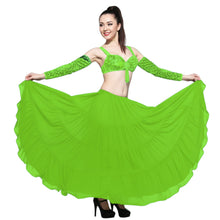 16 Yard 4-Tier Chiffon Belly Dance Skirt | Tribal Fusion Gypsy Full Flow C4