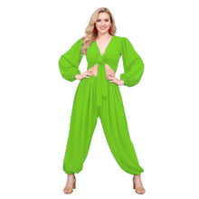 Belly Dance Costume Set: Ruffle Top & Boohoo Harem Pants S-5XL C70