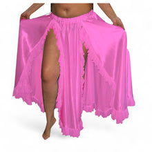 Women Belly Dance Satin 2 Side slite Skirt S102- Regular Size 2