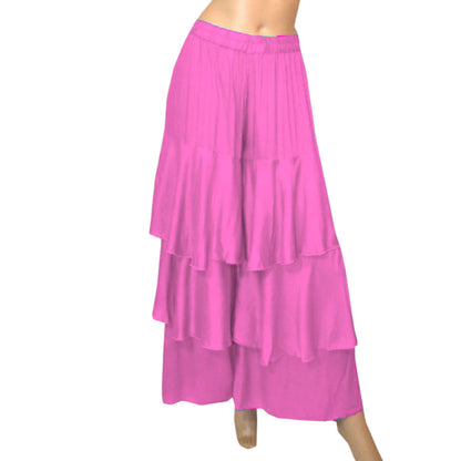 Satin Belly Dance 3 Layer Satin Palazzo Pants S97 - Regular Size 2