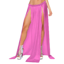 Belly Dance Satin Both side slit  cut Skirt S96- Regular Size 2