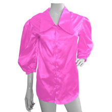 Button Down shirt Fancy Satin shirt S90 - Regular Size 2