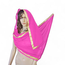 Belly Dance Dupatta Veil With Gold Trim C21 - Regular Size 2