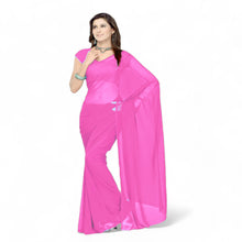 Bollywood Solid Chiffon Saree for Women - Ethnic Party & Festive Wear C26