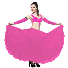 16 Yard 4-Tier Chiffon Belly Dance Skirt | Tribal Fusion Gypsy Full Flow C4