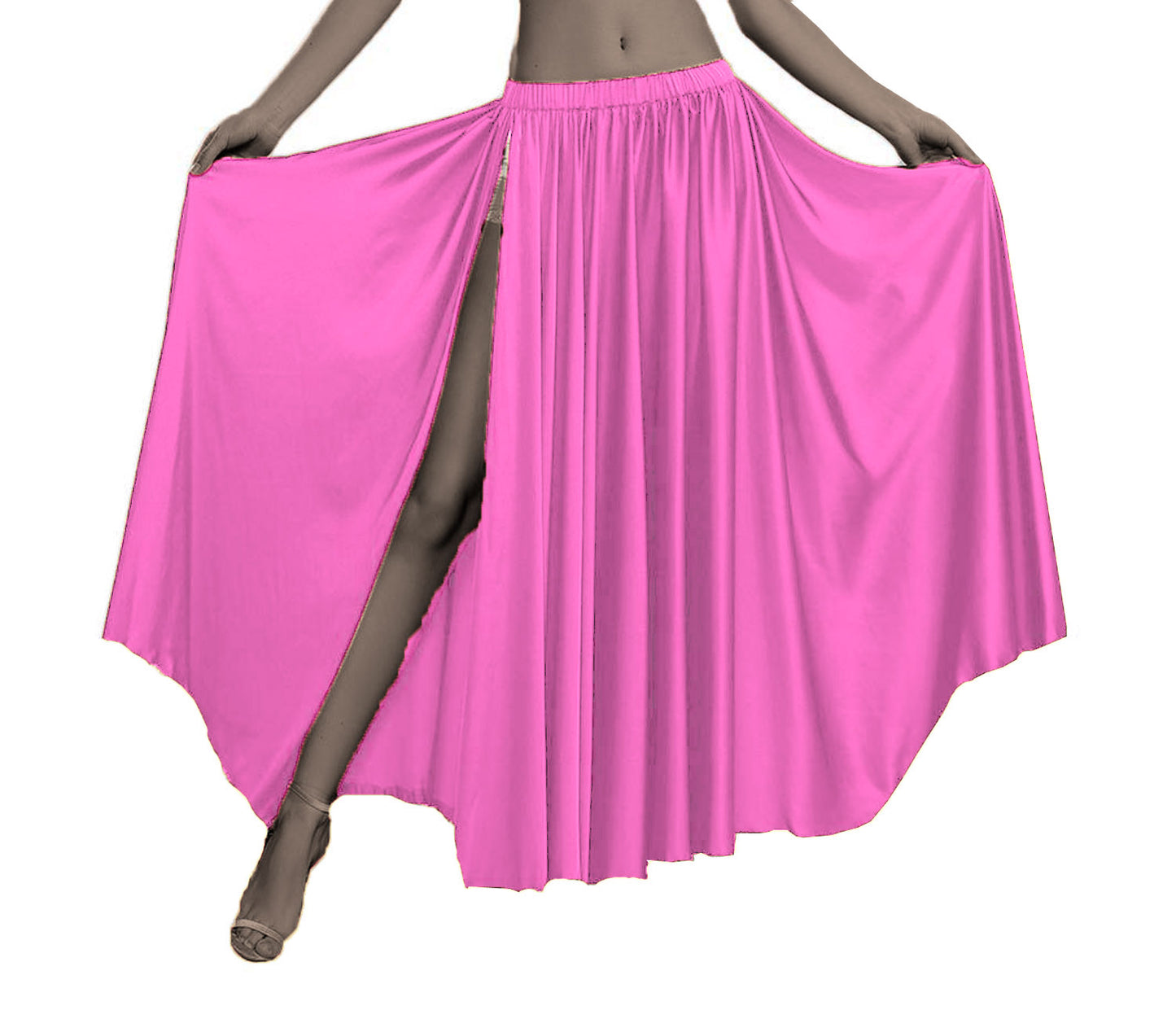 Belly Dancing Skirt Full Circle Skirt One Slit S93 - Regular Size 2