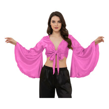 Satin Belly Dance Top | Self-Tie Choli Haut S-3XL | 41 Colors S29