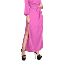 Turquoise Satin Wide Leg Trousers, flowy casual pants.