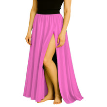 Satin Half Circle Skirt | Side Cut Dance Flow S-3XL | 41 Colors S94