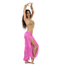 Satin Harem Pants w/ Side Slit | Belly Dance Flow S-3XL | 41 Colors S18