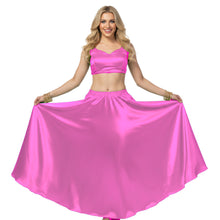 Satin Half Circle Belly Dance Skirt | Elegant Flow S-3XL | 41 Colors S9