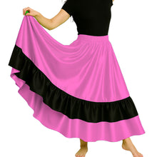 Satin Full Circle Dance Skirt w/ Frill | 360° Flow S-3XL S33