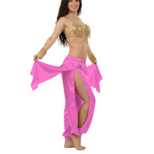Satin Harem Pants w/ Side Slit | Belly Dance Flow S-3XL | 41 Colors S144