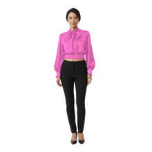 Satin Bow Blouse | Elegant Pussycat Tie Shirt S-3XL | 41 Colors S27