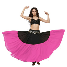 2-Tiered Chiffon Belly Dance Skirt | S-5XL, 30 Colors | Maxi Length C31