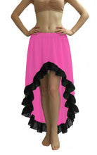 Chiffon Belly Dance Asymmetrical Skirt – 30 Colors, S–5XL | Flowing Tribal & Performance Dance Skirt C22