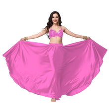Satin Full Circle Belly Dance Skirt | 360° Flow Gown S-5XL S69