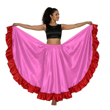 Satin 12 Yard Full Circle Skirt Red Frill | Pro Flow S-3XL S54