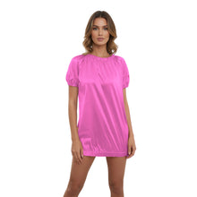 Satin Round Neck T-Shirt | Silky Short Sleeve Top S-3XL | 41 Colors S106