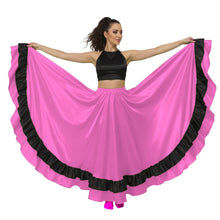 Satin Full Circle Dance Skirt w/ Frill | 360° Flow S-3XL S33-1