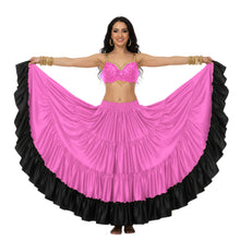 Ultimate Satin 25 Yard 4 Tier Skirt | Black Contrast Flow S-3XL S65