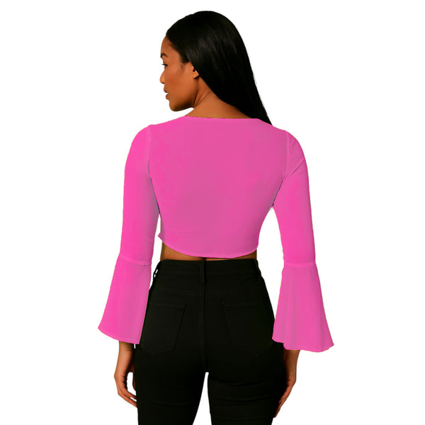 Chiffon Belly Dance Ruffle Top | Full Sleeve Self-Tie S-5XL C69