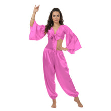 Satin Belly Dance Harem & Top Set | Full Costume S-3XL | 41 Colors S40