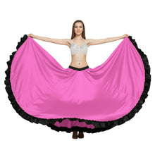 Satin 16 Yard Full Circle Skirt Black Frill | Pro Flow S-3XL S51